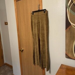 Aerie Small Regular Dark Tan Pull-On High-Rise Flare Leg Corduroy Pants - EUC